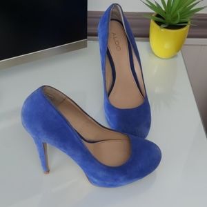 Blue Seude Heels